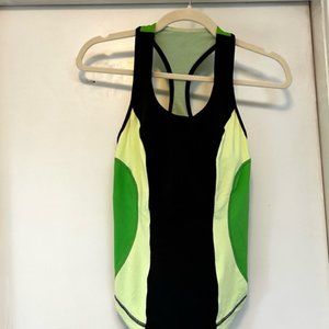Lululemon Racerback Tank Neon Lime Green - Light Neon Green Built In Bra 6